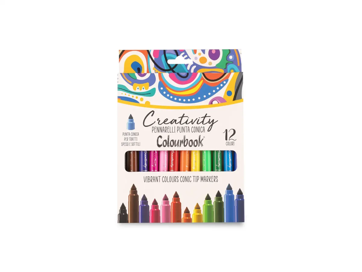 Confezione 12 pennarelli colorati Creativity