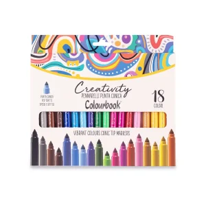 Confezione 18 pennarelli colorati Creativity