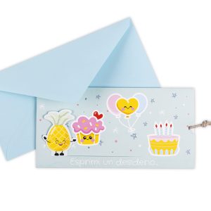 Biglietto augurale a scorrimento – Party