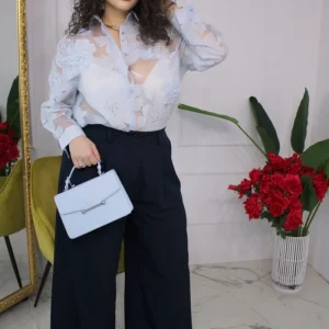 Camicia Flower Celeste