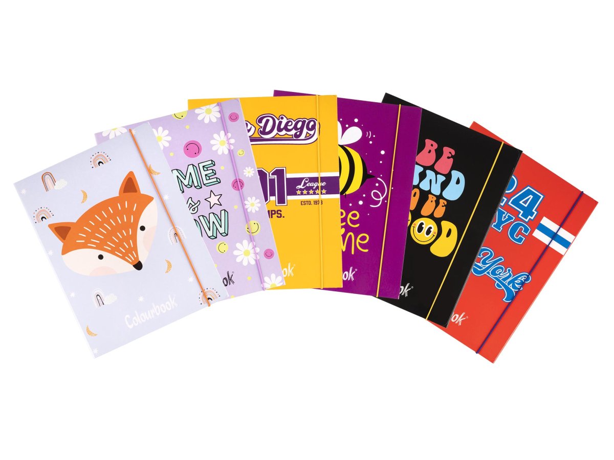 Cartellina a 3 lembi con elastico – AciDaisy