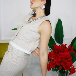 Coordinato Strass Beige