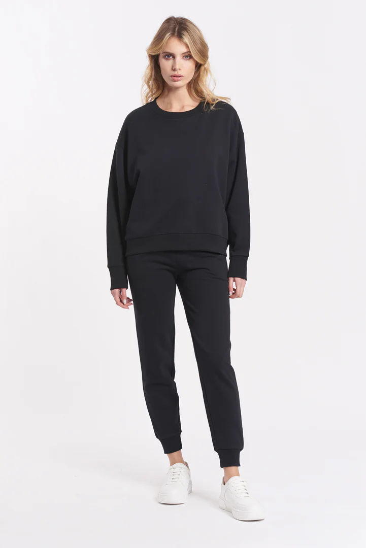 Felpa girocollo – Over strass