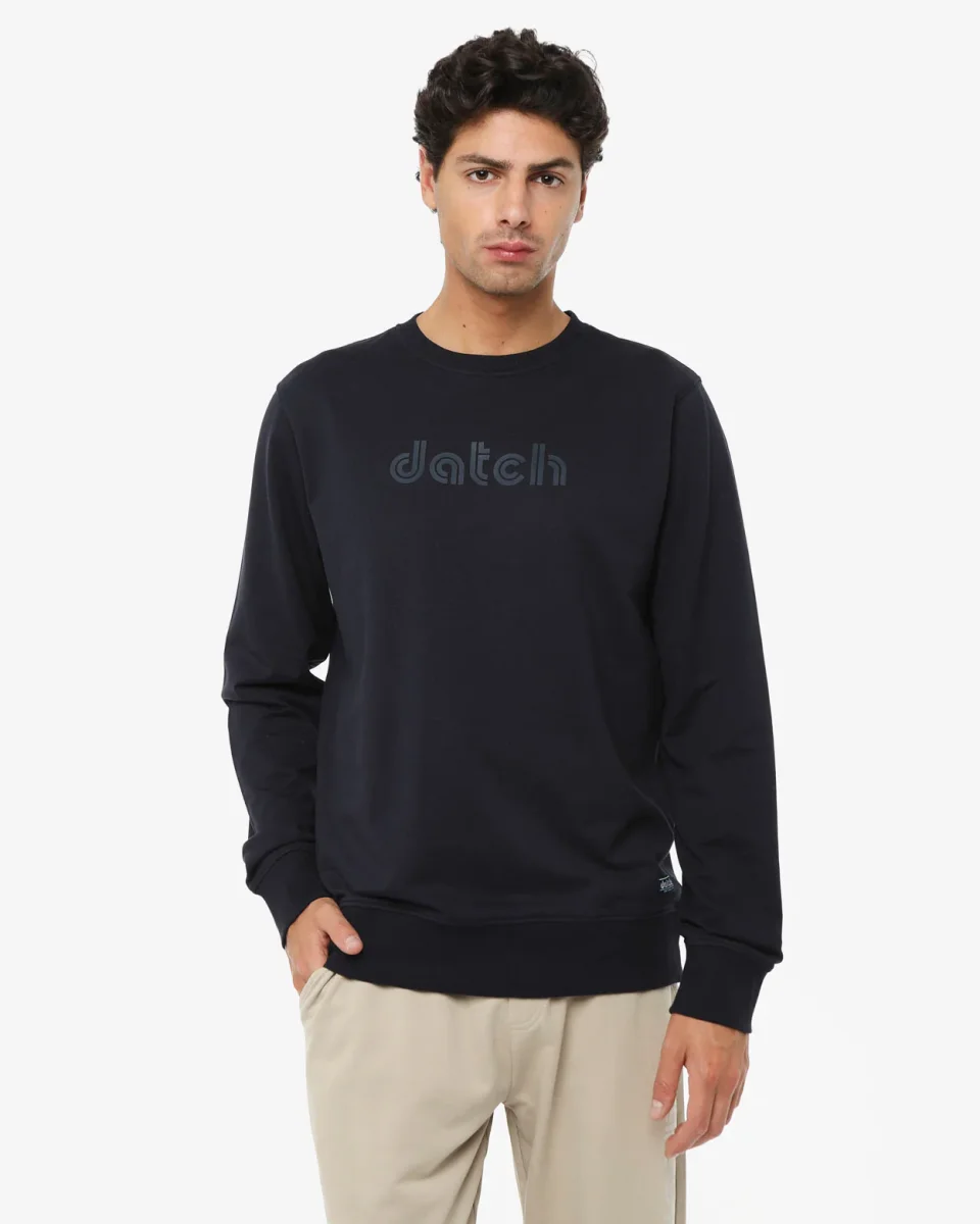 Felpa girocollo stampa tono su tono