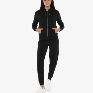 Felpa zip con cappuccio donna