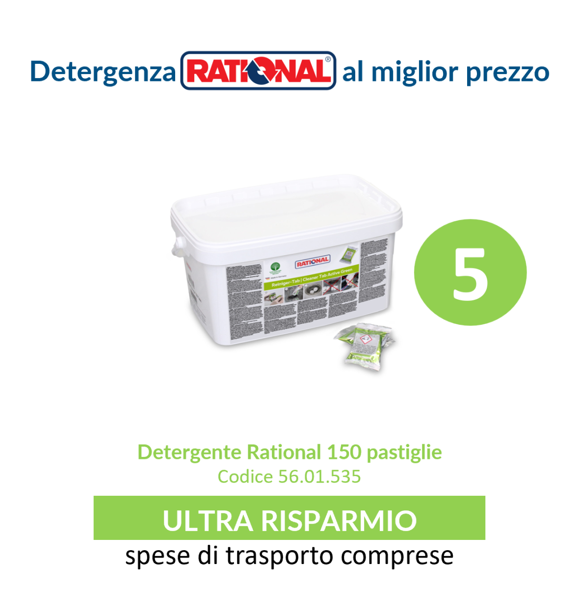 Detergente Active Green Rational 5 confezioni