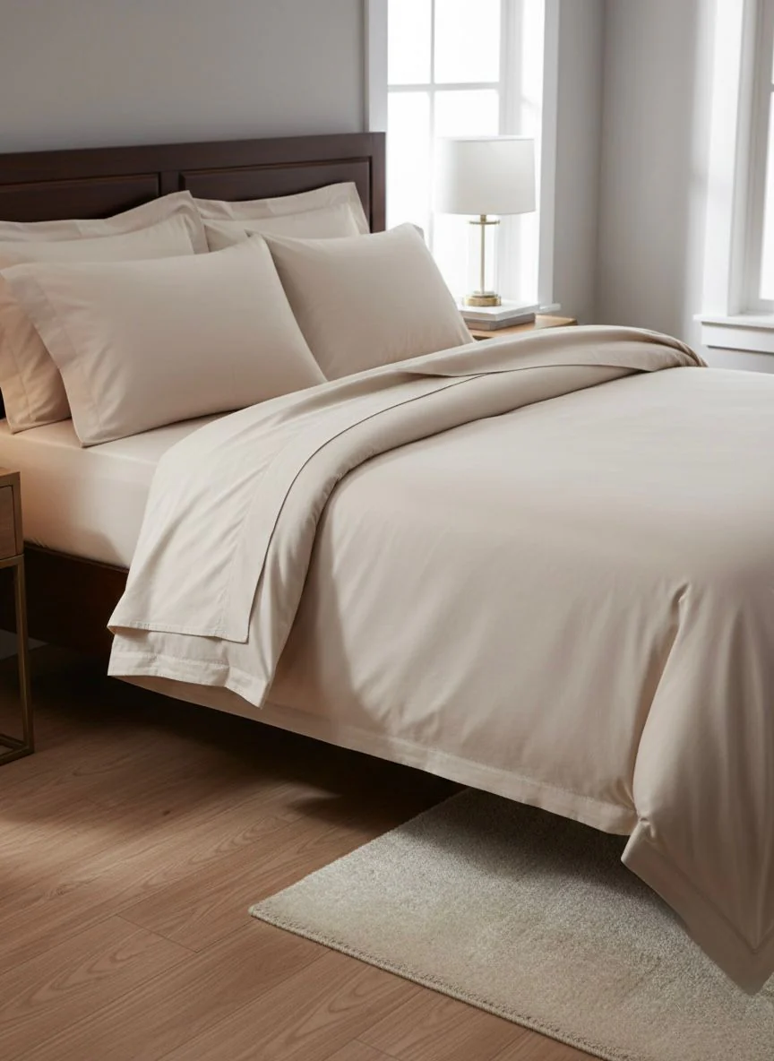 Lenzuola Percalle Beige