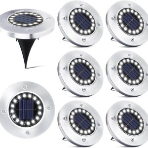 Luci solari Luce solare Esterno Giardino Pavimento Lampade solari Terra Faretti