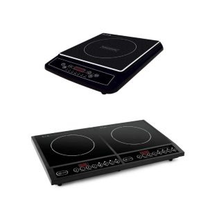 Piastra Induzione Doppio Singolo Fornello 2 Fuochi Elettrica Portatile cucina nuovo 2000W