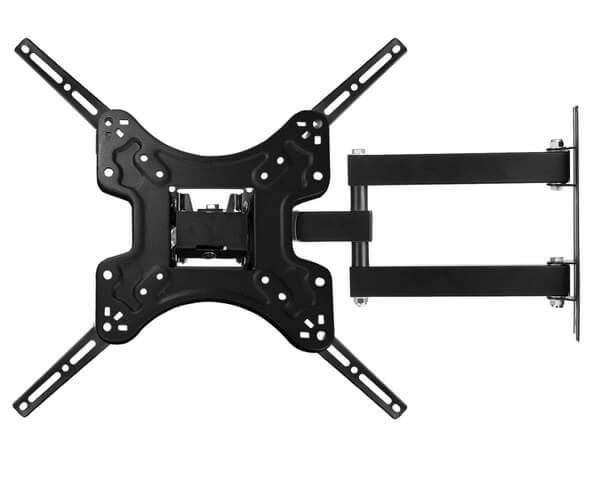 Staffa porta tv da 14 a 55 pollici televisore supporto braccio parete nero