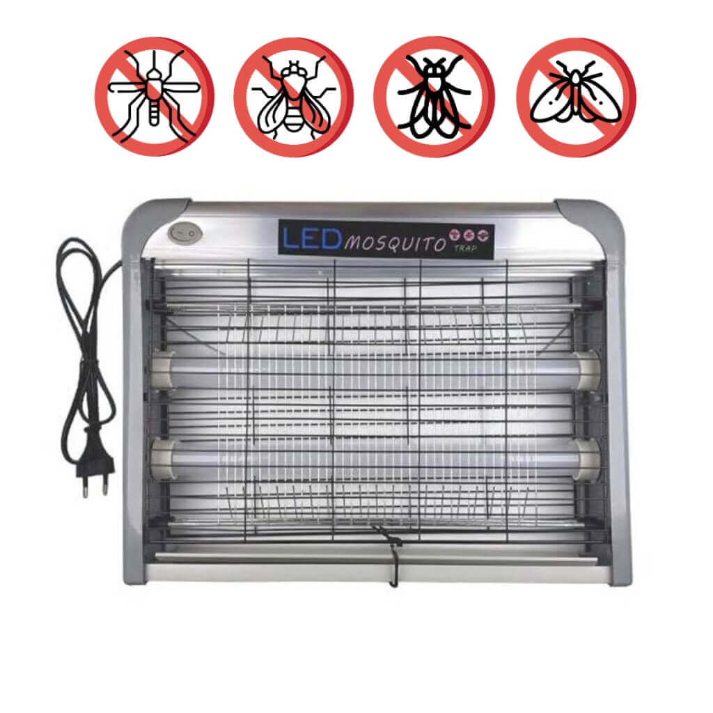 Zanzariera Elettrica Luce UV LED Anti Zanzare Insetti Mosche Insetti 2 Lampade