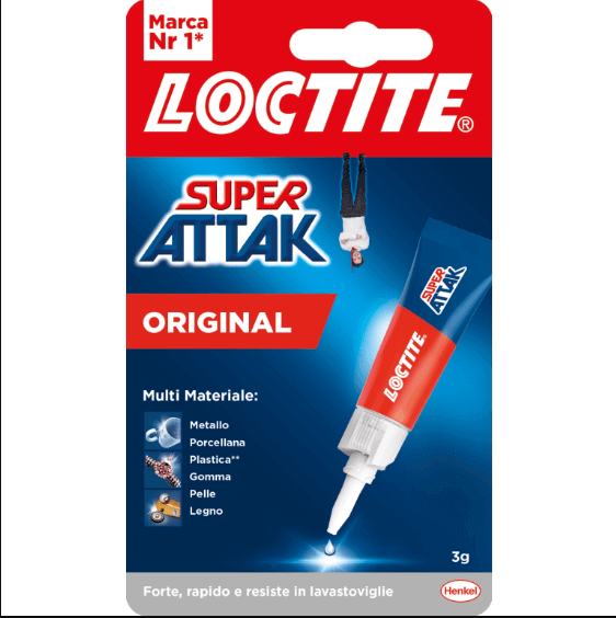 Super attak colla rapida professionale loctite legno plastica vetro