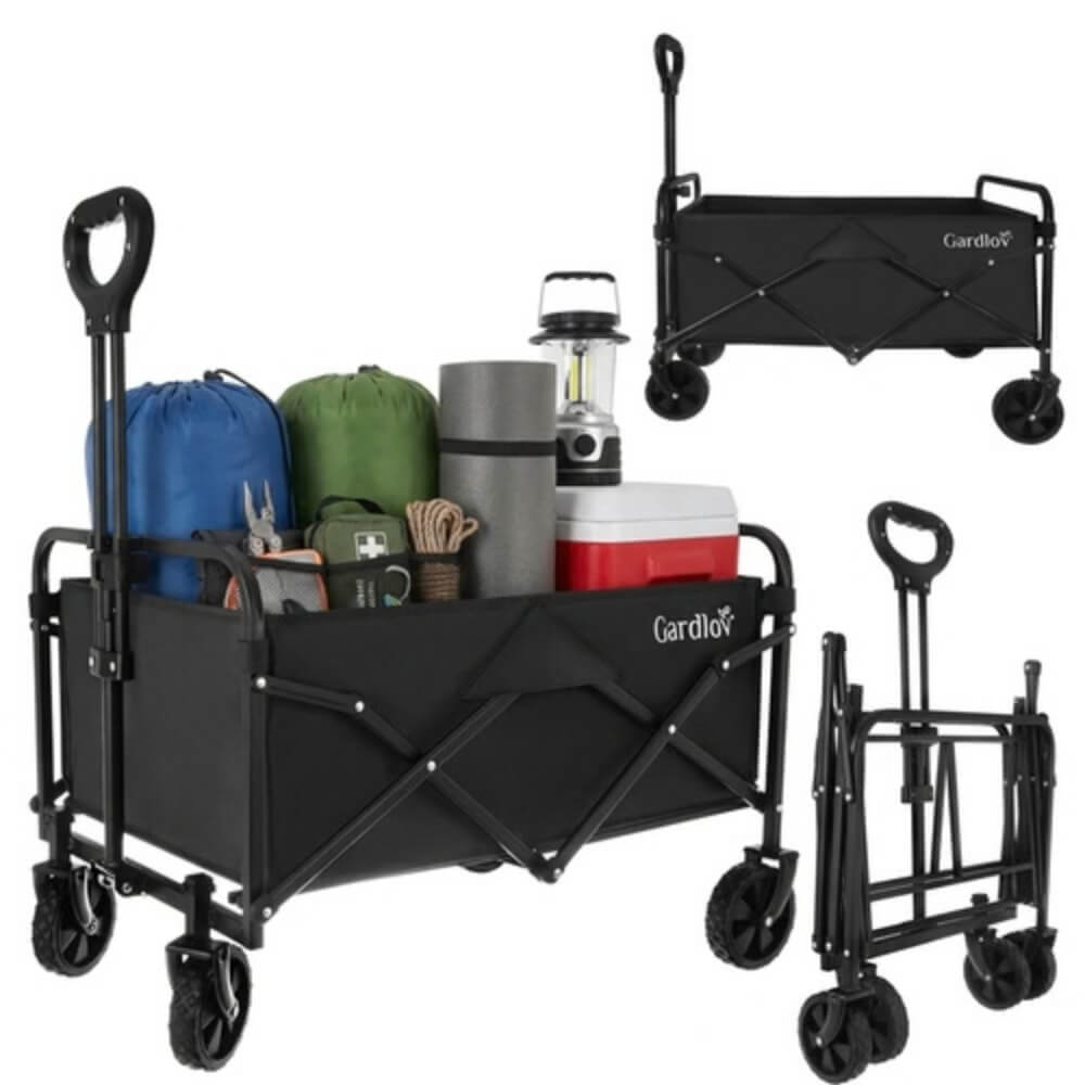 Carrello da Giardino spiaggia Pieghevole trasporto merci richiudibile regolabile