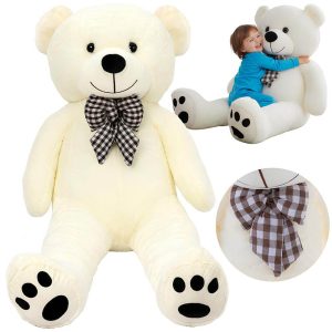 Orso Peluche Gigante Orsacchiotto Orsetto Morbido con fiocco Dolce Elegante