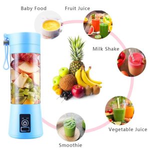 Mini frullatore portatile da viaggio succo di frutta mixer frullati 380ml USB