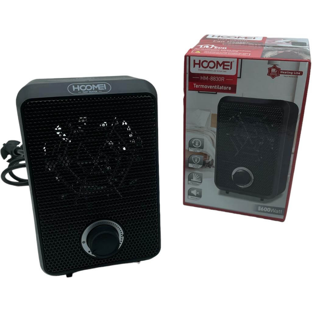 MINI STUFA STUFETTA ELETTRICA TERMOVENTILATORE 600W TERMOVENTILATORE