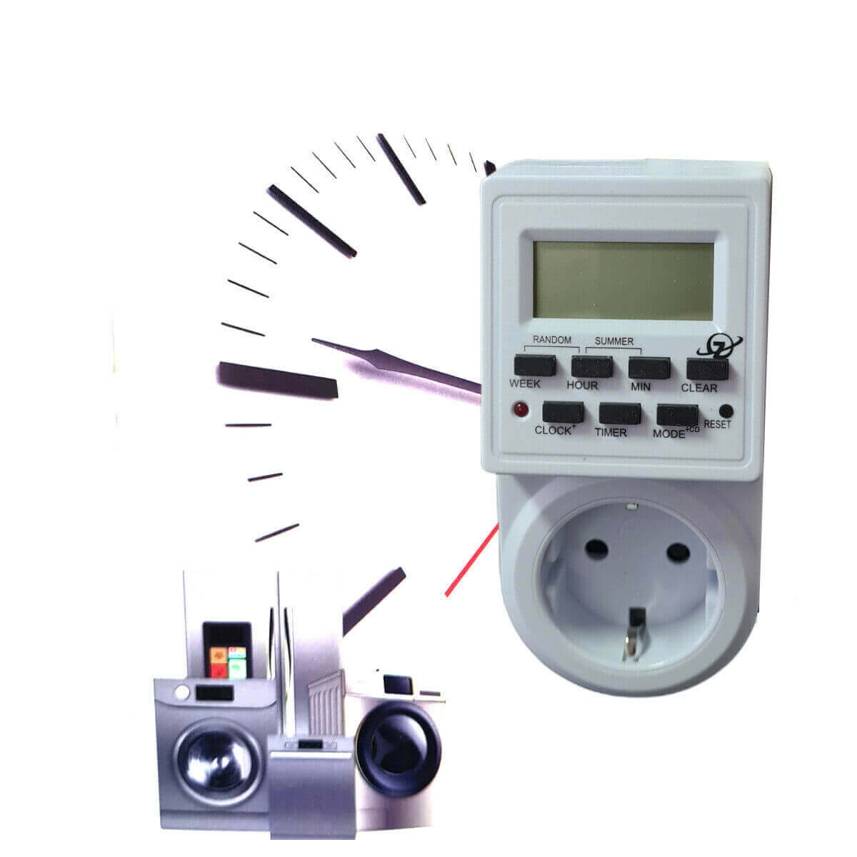 Presa elettrica temporizzata digitale schuko timer settimanale 24 ore programmabile