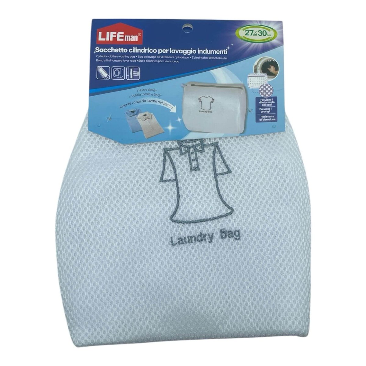Sacchetti Per Lavaggio Vestiti Con Rete Protettiva Uso Lavatrice 27x30cm Borsa
