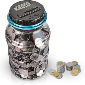 Salvadanaio conta monete digitale elettronico contatore automatico display lcd Euro