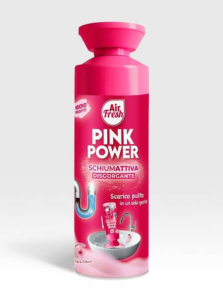 Schiuma disgorgante professionale 400ml uso domestico bagno cucina pink power