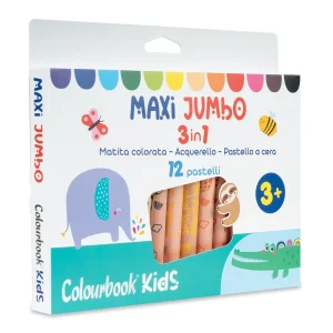 Set 12 matite colorate Maxi Jumbo 3 in 1
