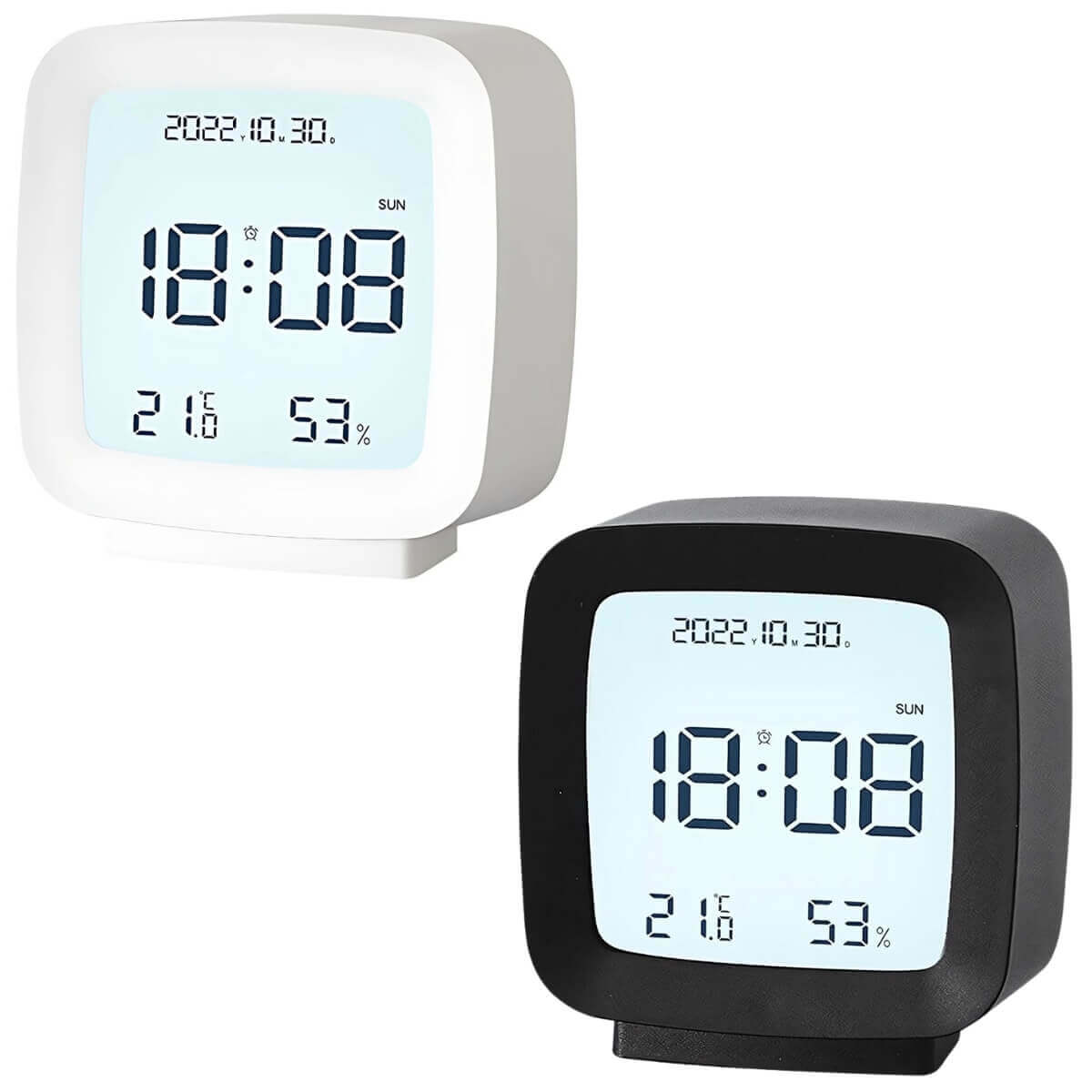 Sveglia Digitale da Comodino Orologio Datario Termometro Tavolo