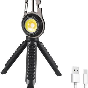 Torcia multifunzione ricaricabile potente campeggio pesca apribottiglie Treppiede
